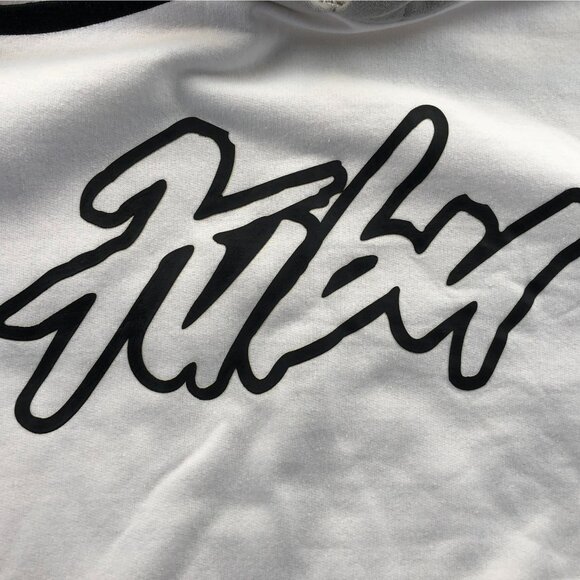 NWT Fubu Mens Hoodie Sweatshirt XS White Graphic Logo Print Pullover Casual - Picture 11 of 14